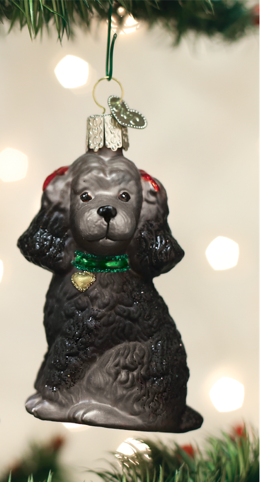 Poodle (Black) Ornament