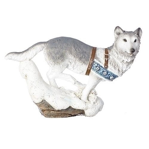 6.75" Wolf With Blue Harness