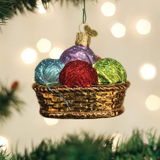 Basket Of Yarn Ornament