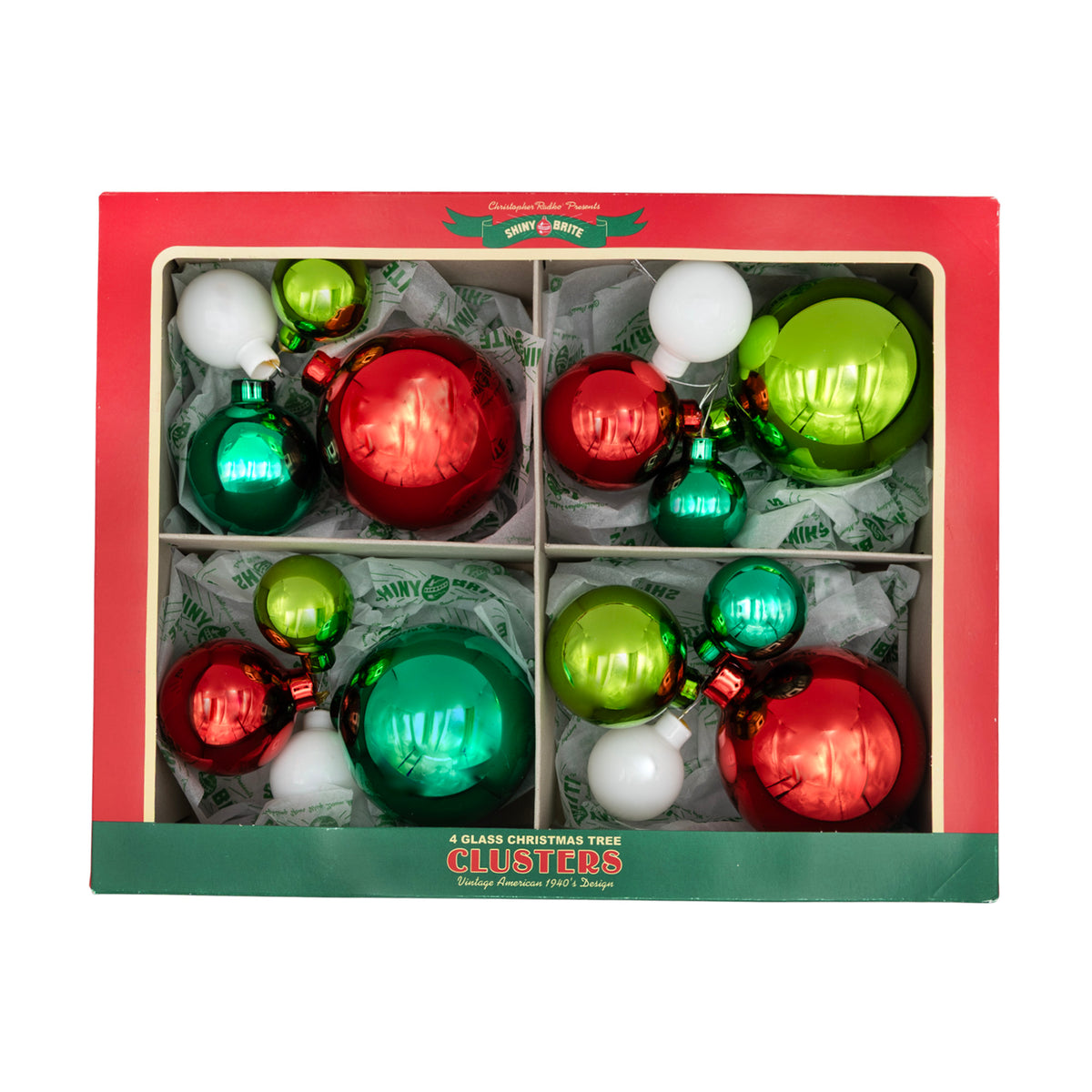 Holiday Splendor 4PC 1.25", 1.75" & 2.5" Clusters
