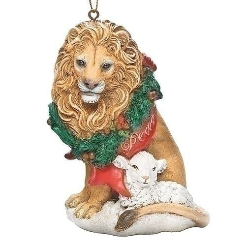 3.75" Lion and Lamb Ornament