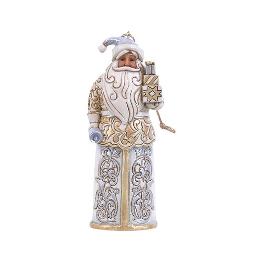 Holiday Lustre Santa Ornament