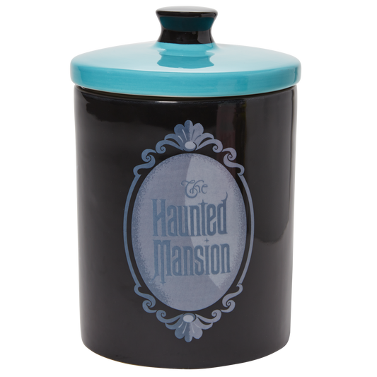 Celebrating the timeless Disneyland attraction, this cookie jar belongs in the Haunted Mansion! With a selection of ghosts and gravestones this canister is a jarring sight for any would-be cookie thief.