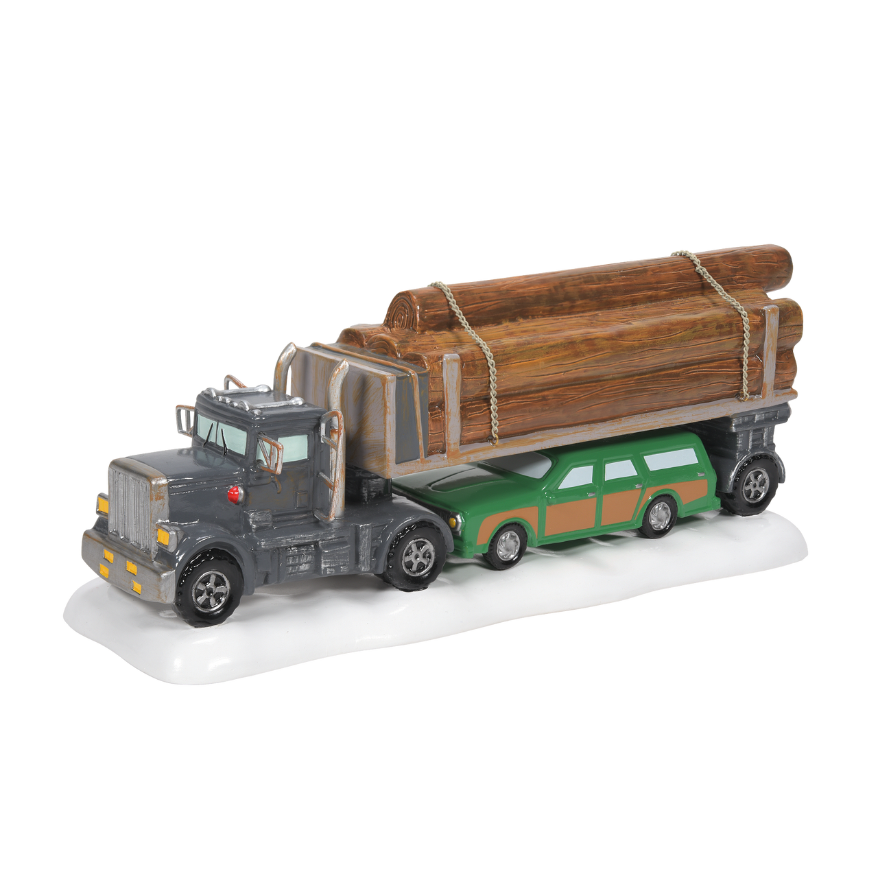 Clark does believe that he is in complete control of the situation when the Family Truckster slides under the bed of the 18 - wheeler.