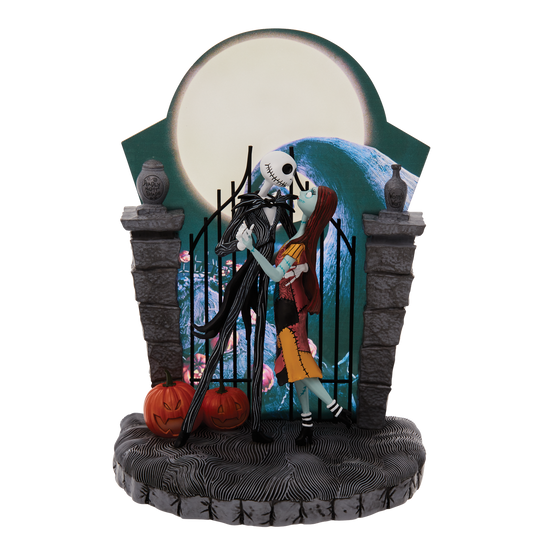 Jack and Sally's graveyard waltz is frozen in time with only jack-o-lanterns as their witnesses.