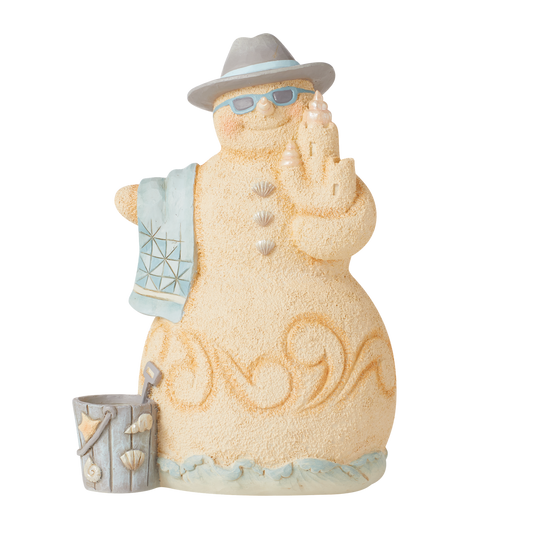 Coastal Snowman with Towel