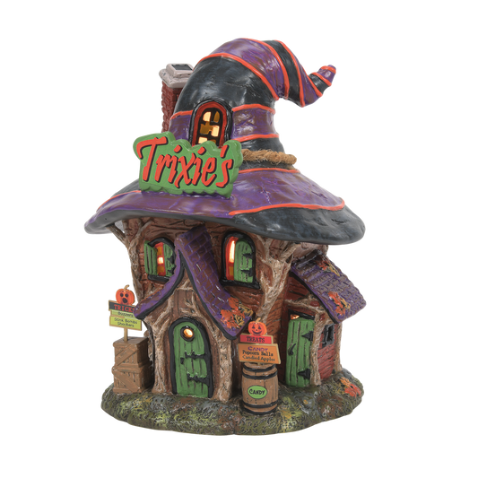 Trixie's sells candy, popcorn balls and a wide variety of candy as well as things to trick - like stink bombs, buzzers & squirting frogs.