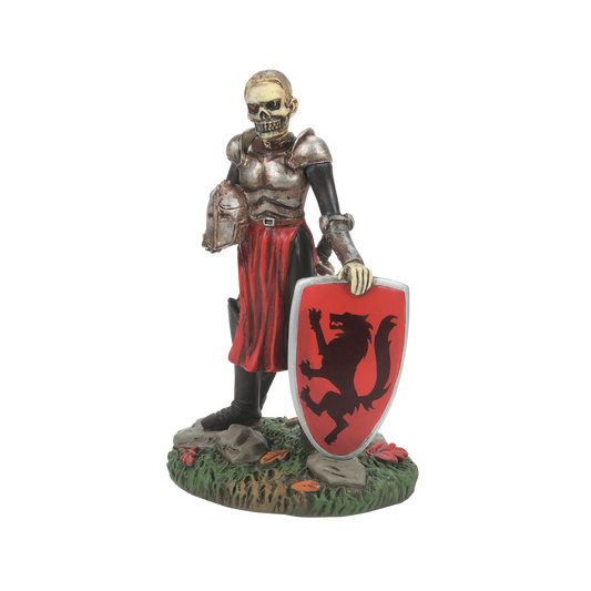 The Mad Knight of Calvaria stands ready with his large shield to protect the inhabitants of Castle Calvaria.