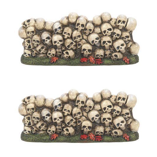 When you pile enough skulls together they can form a spooky, Scary Skeleton Wall.