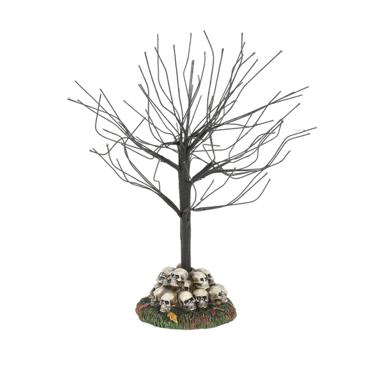 With skulls piled around the base, you'll want to add several of the black bare branch trees to your Halloween Village.