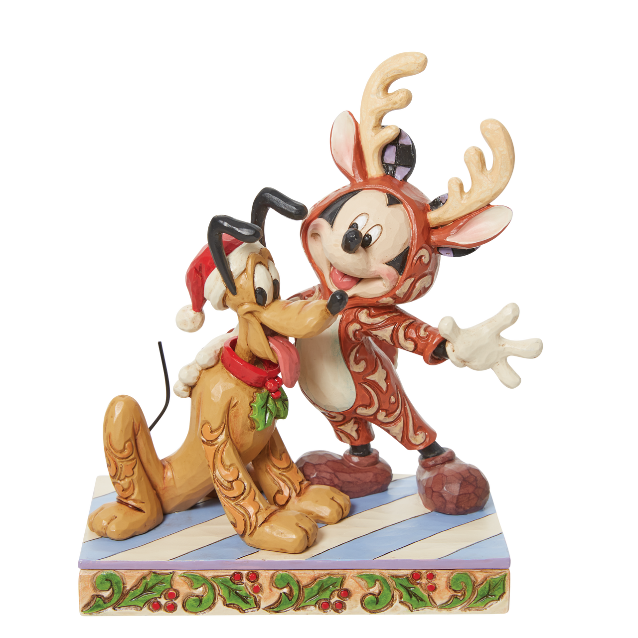 Mickey Reindeer With Pluto Santa