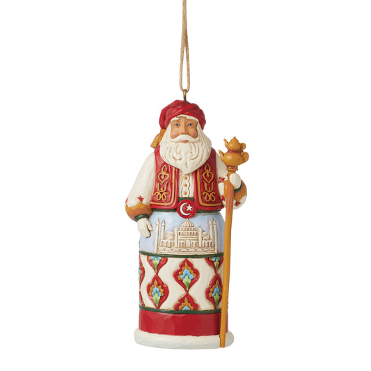 Santa Around World Turkey Ornament