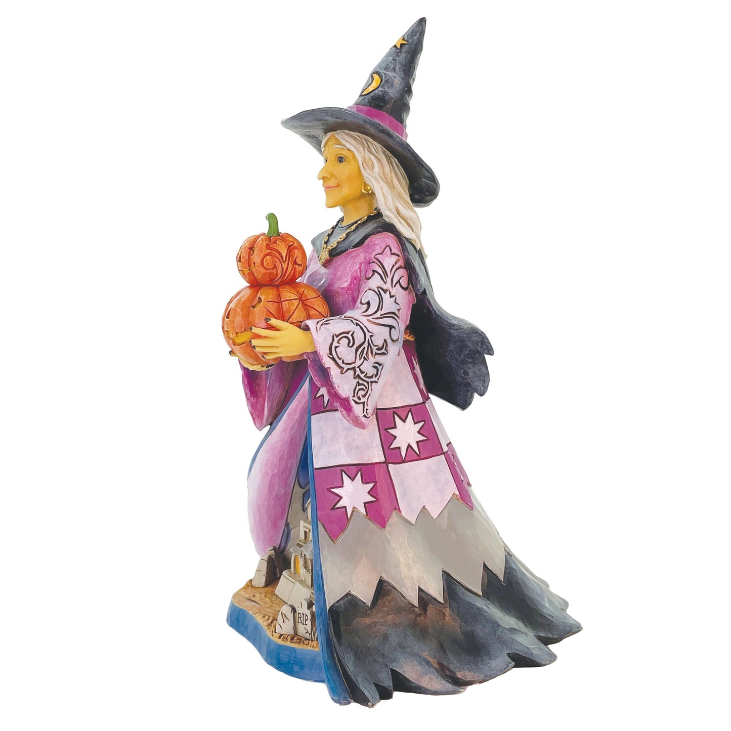 Witch Holding Pumpkins LED