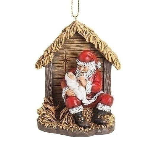 Santa with Baby Ornament