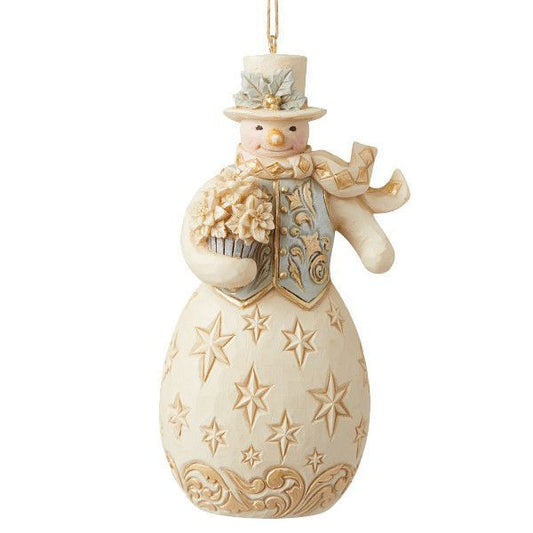 Holiday Lustre Snowman Flowers