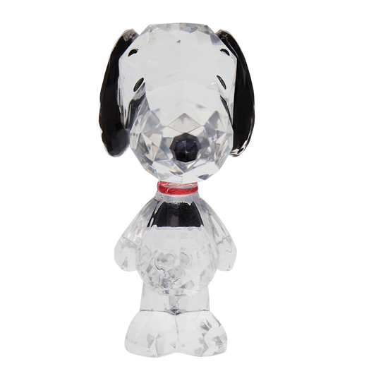 Snoopy makes his debut in the Facets Collection of acrylic figures that look like cut crystal.